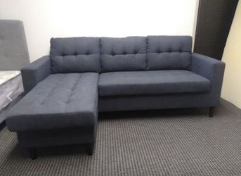 New Dark Grey Small Sectional Sofa