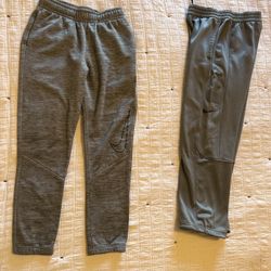2 Pairs Boys Large Nike Sweatpants Joggers 10-12