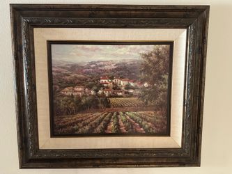 Framed wall painting