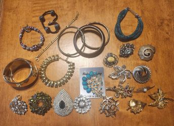 Large Lot of Costume Jewelry, About 50 Pieces