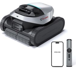 DREAME Z1 Pro Cordless Robotic Pool Cleaner, LiFi Remote Control, 8000 GPH Suction, Waterline Horizontal Cleaning, Auto-Retrieval, Automatic Pool Vacu