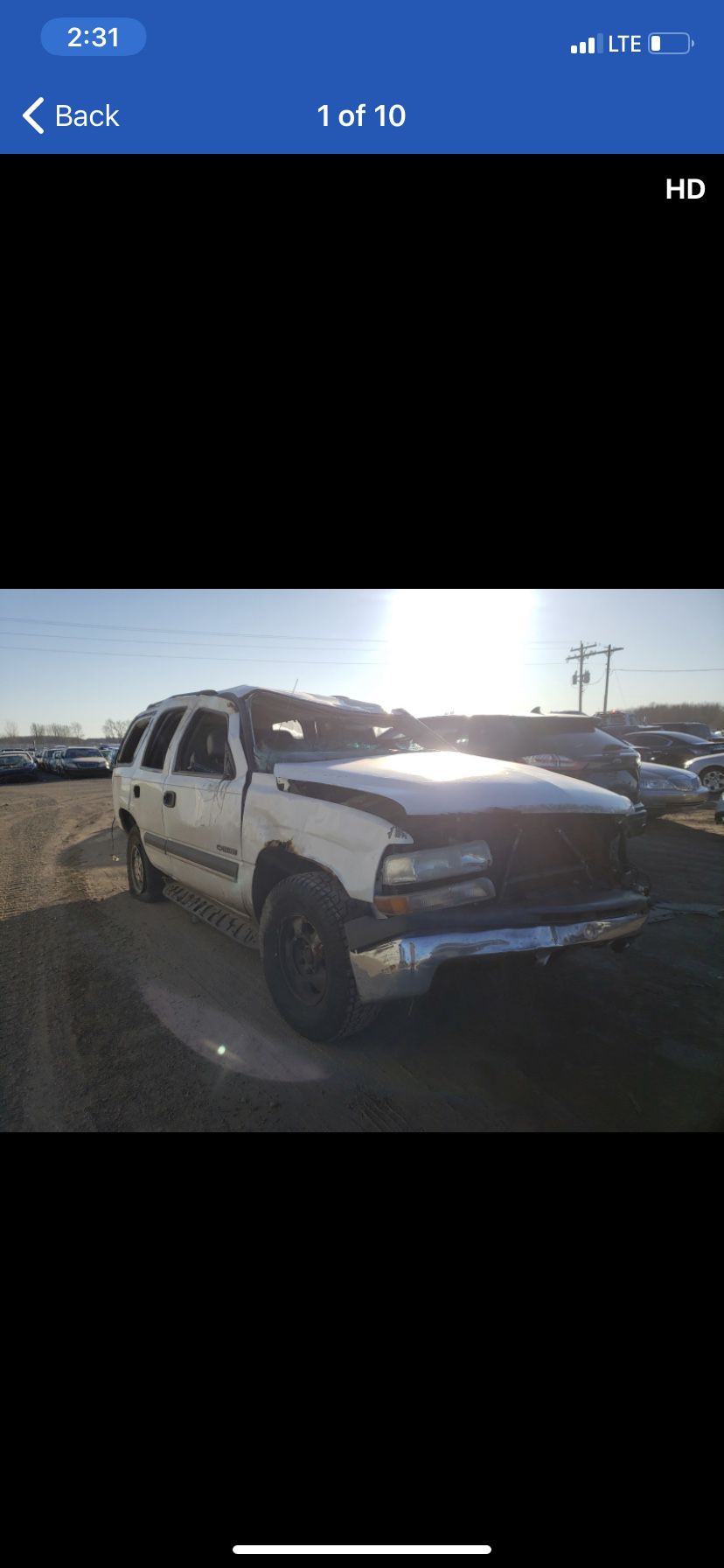 Chevy Tahoe With 5.3 Engine - 20*03 - 4 Wheel Drive For Parts