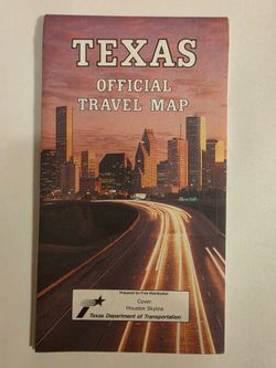 Vintage Original Texas paper road map 1994