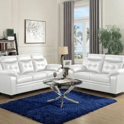 LIVINGROOM, LOVESEAT, SOFA, White