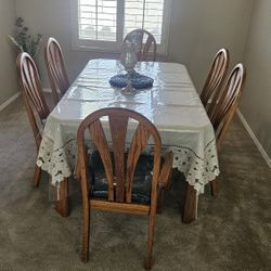 Hardwood Dining Table And Chairs