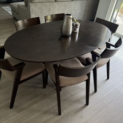 Oval Dining Table With 6 Chairs