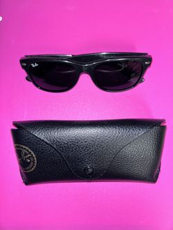 Ray-Ban New Wayfarer RB2132 Black Sunglasses 55-18 w/ Original Case-Read Description