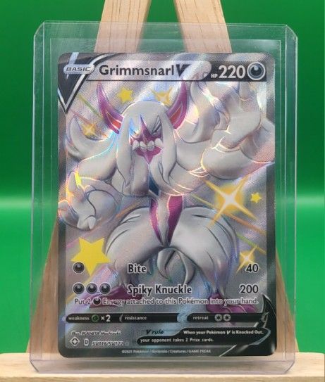 Grimmsnarl V SV116/SV122 - Pokemon Card - Shining Fates - Ultra Shiny Rare, NM [Print Dot Error]