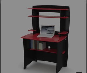 Legare Red/black 36in Kids Desk And Hutch