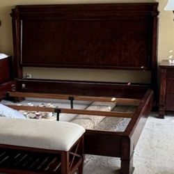 King Bed frame, Armoire, And One Night Stand. High Quality Bernhardt. Delivery Available For A fee - 