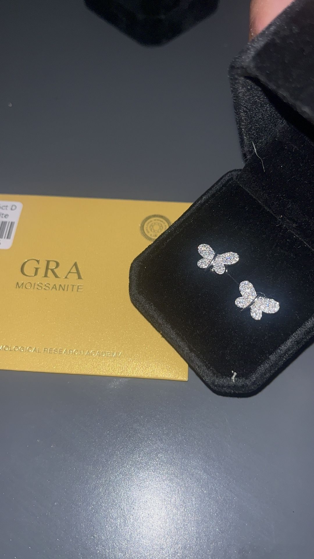 Diamond butterfly earrings