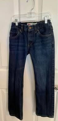 Boys Levi's 505 Regular - Size 10 Slim, Adjustable Waist, W 23 Blue Denim