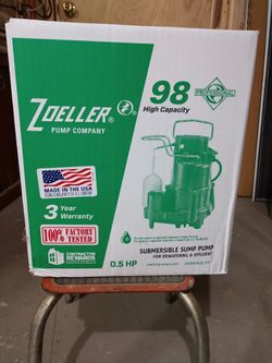 Zoller 1/2 HP Submersible Sump Pump 