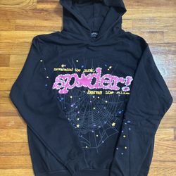 Black Sp5der Hoodie Size L