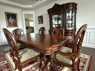 Six Chair Dining Table Set & China Cabinet
