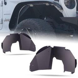 2018 to 2023 Jeep Wrangler Inner Fender Black Powered Coated Steel Polvaderas salpicaderas de metal fierro