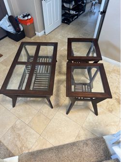 Coffee table and end tables set