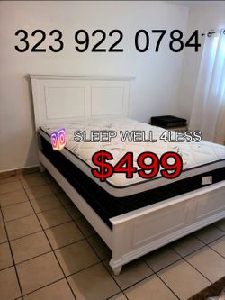 NEW  QUEEN BED FRAME AND MATTRESS SET