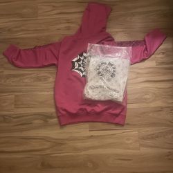 CHROME HEARTS MATTY BOY SPIDER WEB HOODIE L