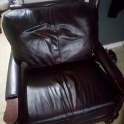 Real Brown Leather real Marble And Wood 