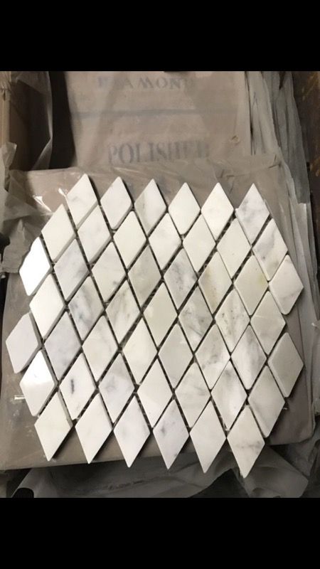 Marble tile diamond mosaic