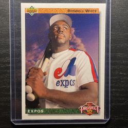 1992 Upper Deck Rondell White Rookie Baseball Card #61