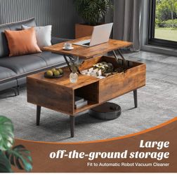 Lift-Top Coffee Table with Hidden Storage