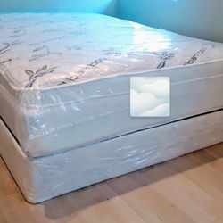 $250 Queen Pillow Top Mattress And Boxspring Brand New Free Delivery 
