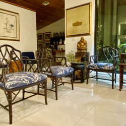 Hollywood Regency Bamboo Armchairs $250 Each I Have 3 In Total 