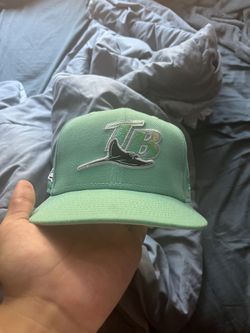 fitted throw back tampa bay rays hat