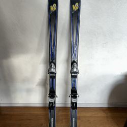 K2 SNOW SKIS 158cm LOOK BINDINGS CHECK OUT MY PROFILE FOR MORE GREAT ITEMS 
