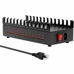 300W Charging Station for Multiple Devices, ALI SEA 24 Port USB C Fast Charging Station, Multi Device Charger Station Organizer Compatible with Cellph