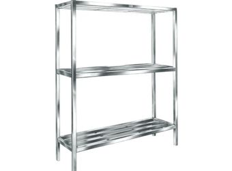 Commercial Aluminum freezer/cooler shelves and Carts shelving without wheels start at $50 with 2 sheves and the ones with wheels start at $150-$200 ea