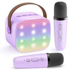 “New”Mini karaoke  machine w/2 wireless mics