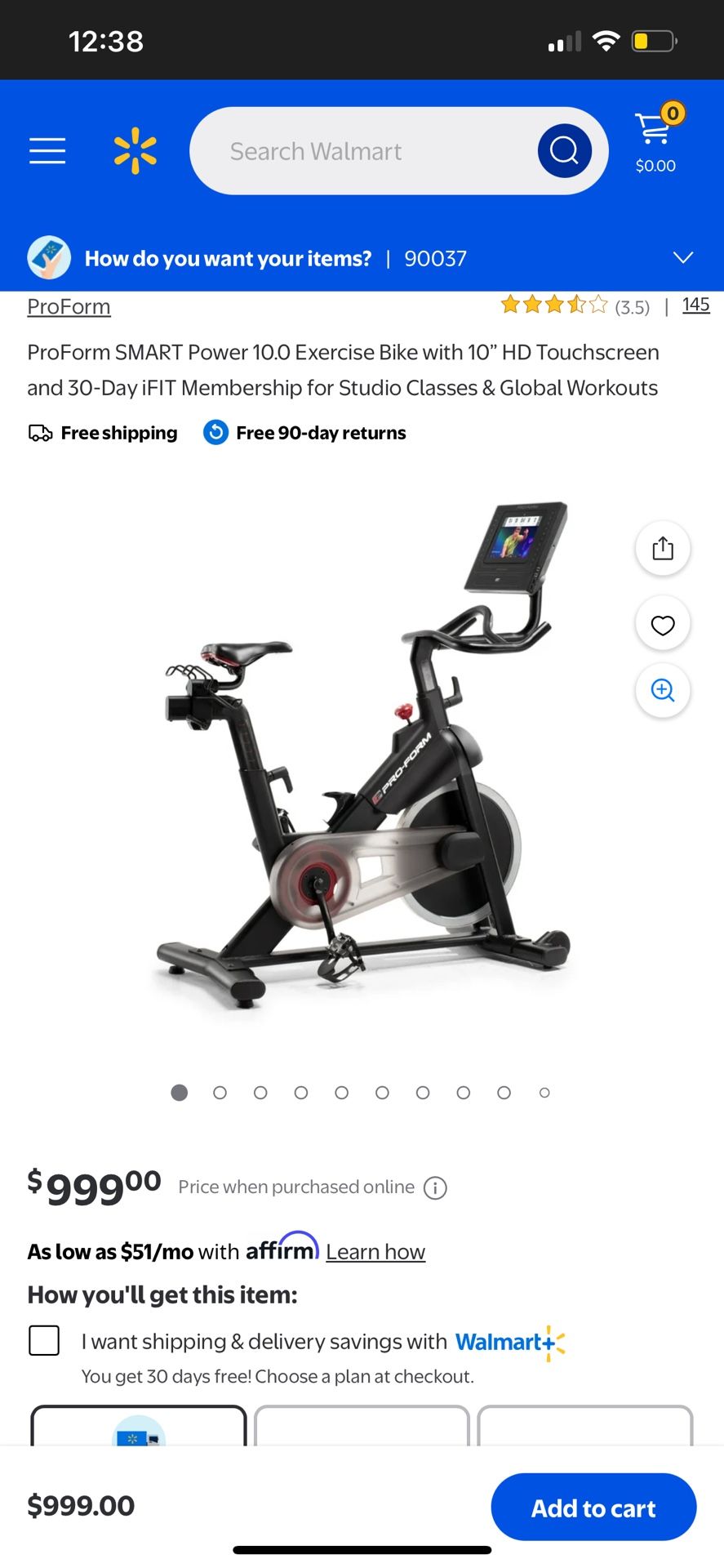 Preform Smart Power 10.0 Exercise Bike