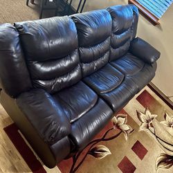Ashley Furniture Real Leather Reclining Couch
