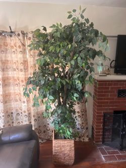 Large faux indoor plant