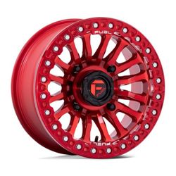 Fuel Rincon Beadlock 15x7 4X137 +10mm Candy Red 4pc Utv Wheels
