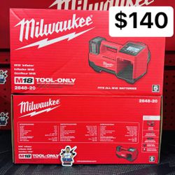  Milwaukee M18 18-Volt Lithium-Ion Cordless Electric Portable Inflator (Tool-Only)