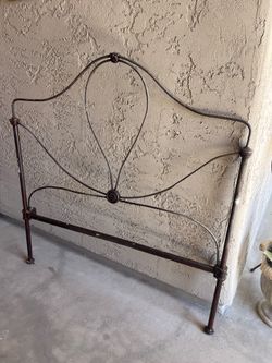 Vintage Metal Twin Headboard