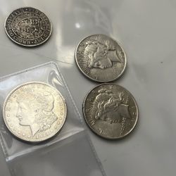 Set Of 4 Silver Coins 