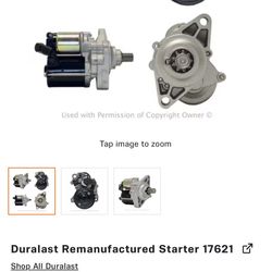 Duralast Remanufactured Starter – Part #17621 (New in Box)