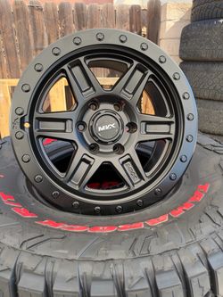 New Rims  MVX VX61 17x9 Matte Black Off-Road Wheels – 6 Lug