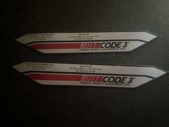 Code 3 XL Lightbar Dome Stickers 
