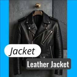 Jacket For Sale | Classic Black Leather Biker Jacket | Jacket for Men 📢