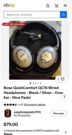 Bose over-ear headphones (OBO)