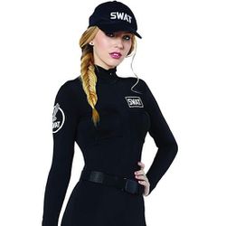 Adult SWAT Catsuit Police Officer Costume One-piece Medium by Spirit Halloween