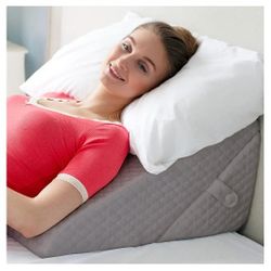 Adjustable Bed Wedge Pillow for Sleeping Wedge Pillow for Sleep Apnea, Gerd, Acid Reflux Relief, Post Surgery Foam Wedge Pillow for Back Pain Relief, 