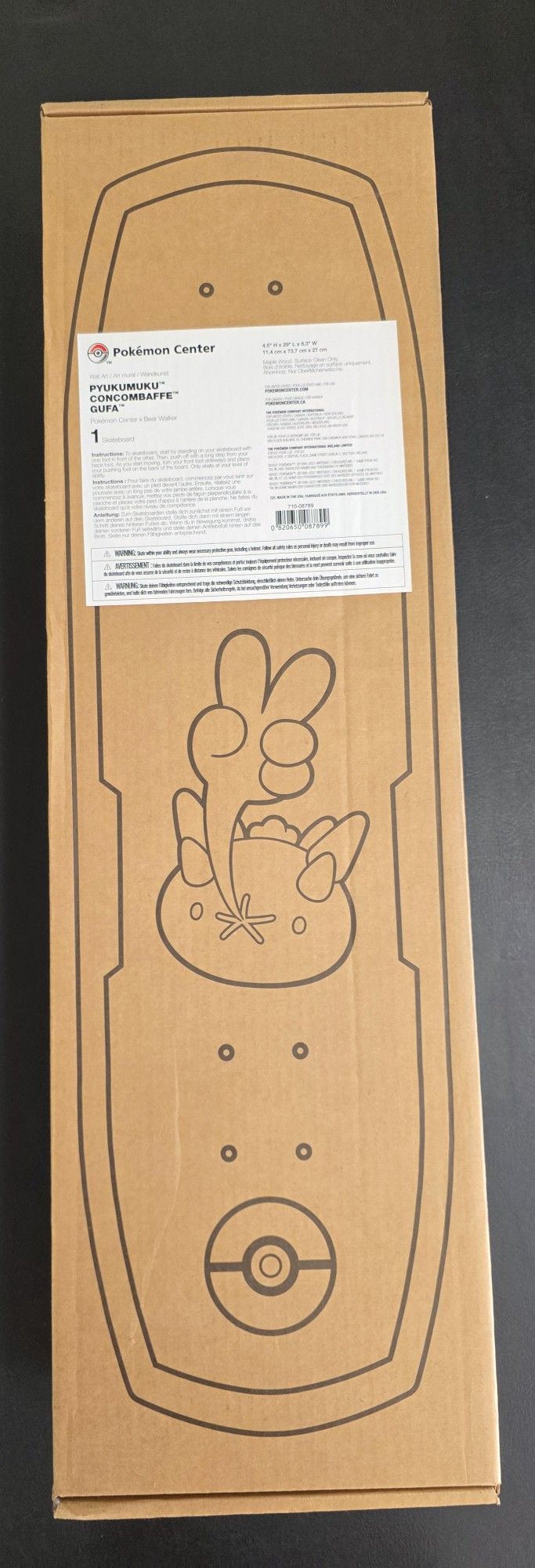 Bear Walker Pokemon Center Skateboard Limited Edition Pyukumuku Gufa New