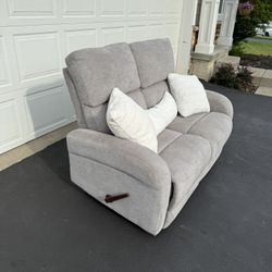 Grey Reclining Love Seat